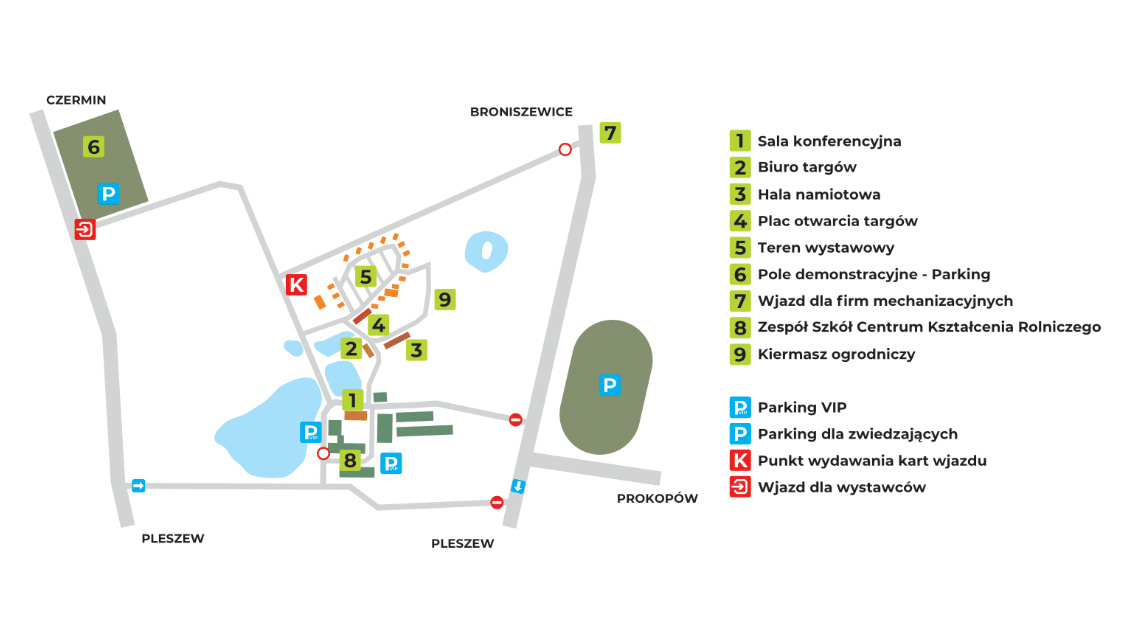 Mapa z organizacją ruchu.