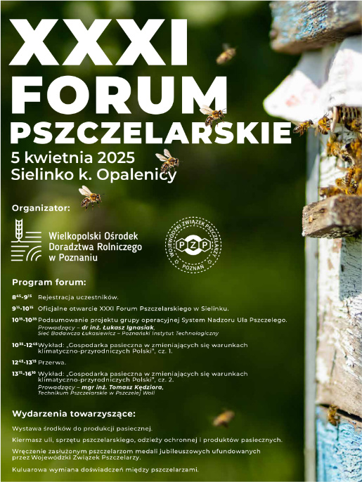 Plakat XXXI Forum Pszczelarskiego